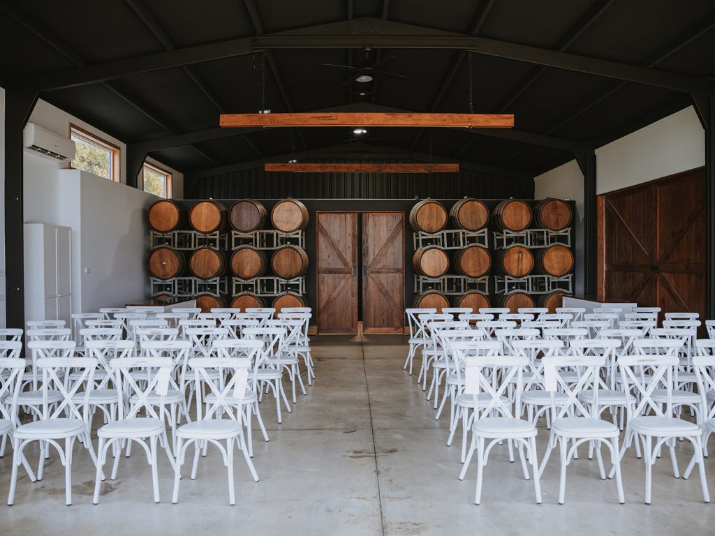 Romantic indoor ceremony location at Yarra Ranges Estate in the Yarra Valley