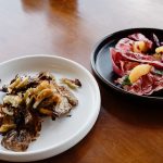 Plated Sides Served on Colourful Plates at Bottomless lunch Yarra Valley